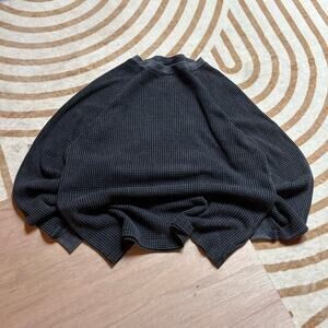 Y2K NO BOUNDARIES • M WORN-IN THERMAL WAFFLE GRUNGE TEE